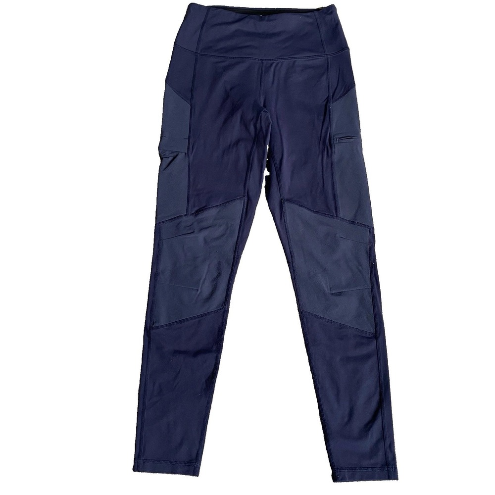 Prana Outdoor Rockland Leggings Women Size S Navy Pockets Climbing Trail